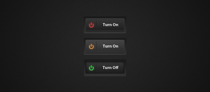 Кнопки включить и выключить